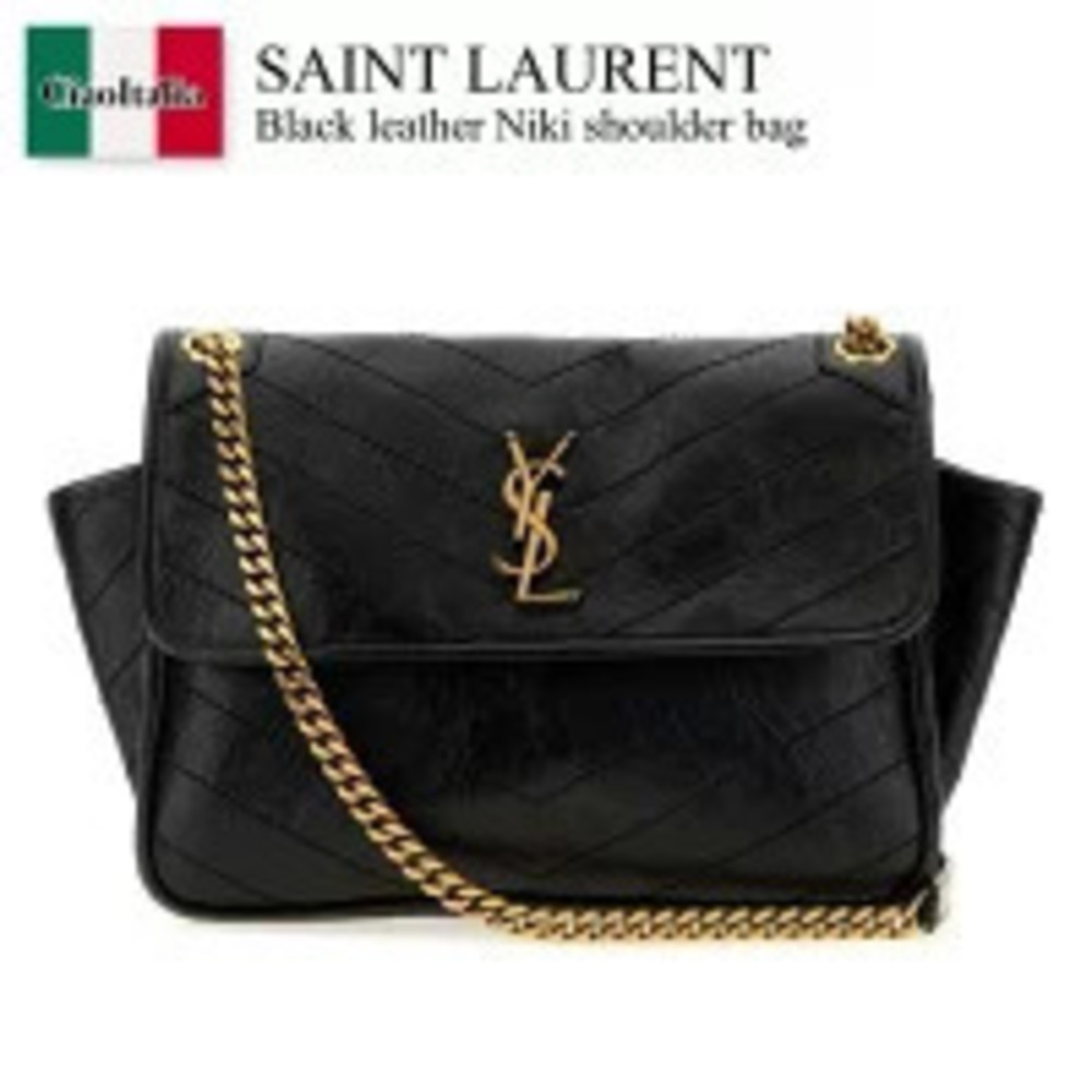 Saint Laurent Bag Handbag Black Leather Niki Shoulder Pouch